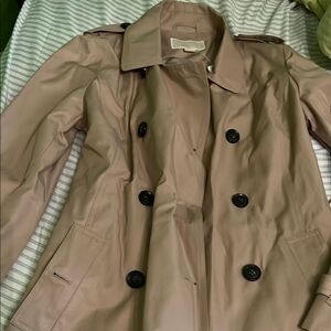 Classic Tan Double-Breasted Women's Coat